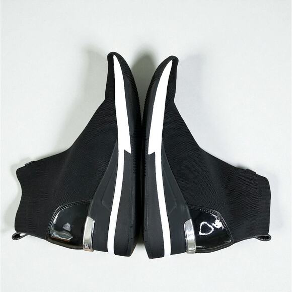 MICHAEL MICHAEL KORS Skyler Stretch-Knit Sock Sneaker Bootie Sz10 Black Stylish - Picture 7 of 13